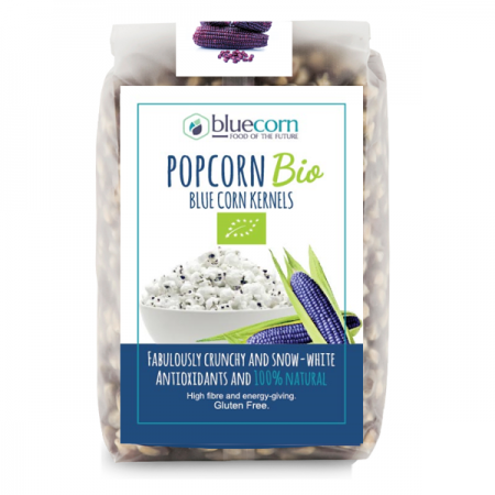 „Organic Popcorn – blue corn kernels